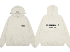 Fear of God Essentials Dual-Print Pullover Hoodie – Light Oat