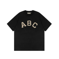 Fear of God Essentials ABC Flocked Tee – Black