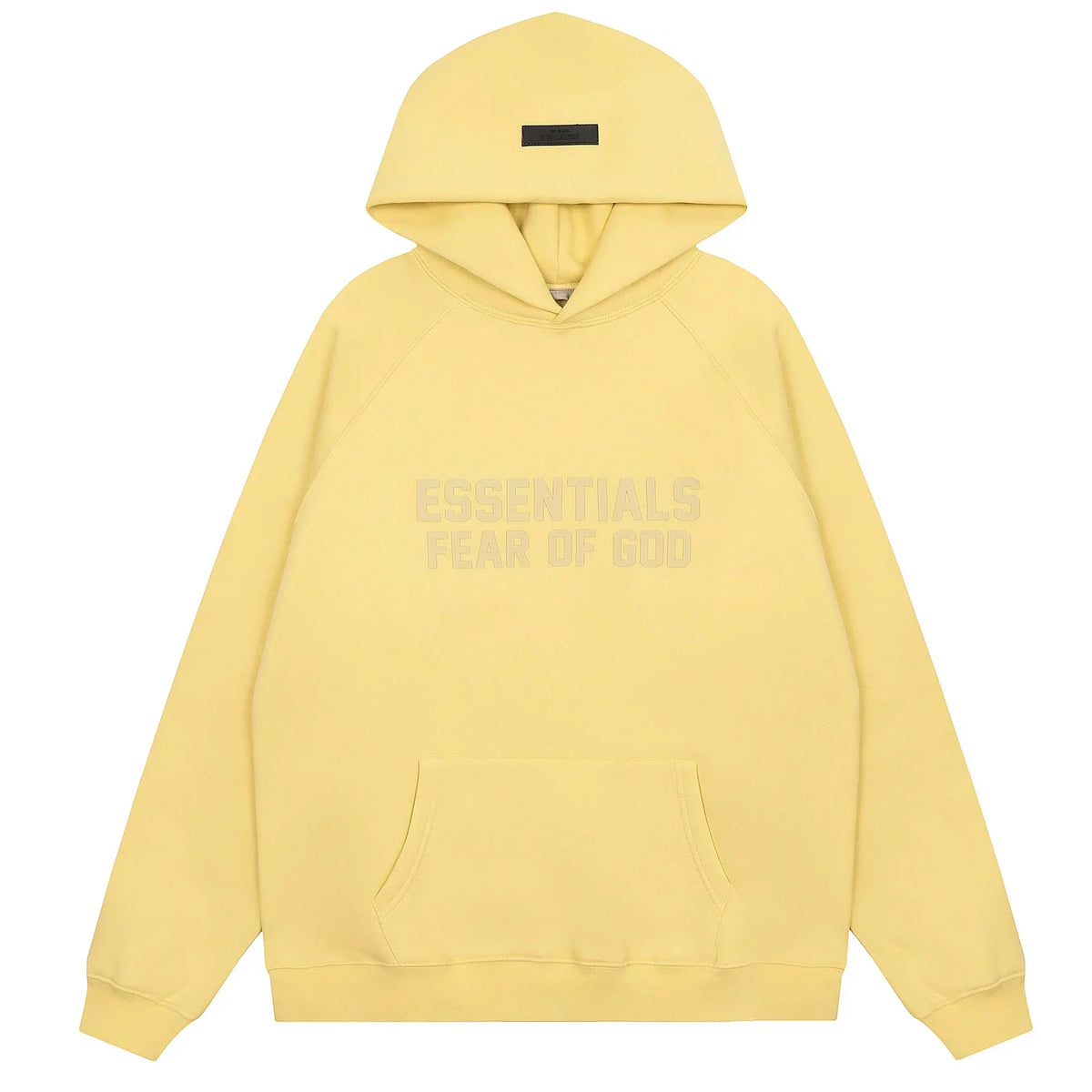 Fear of God Essentials Double Line Pullover Hoodie Lemon Yellow