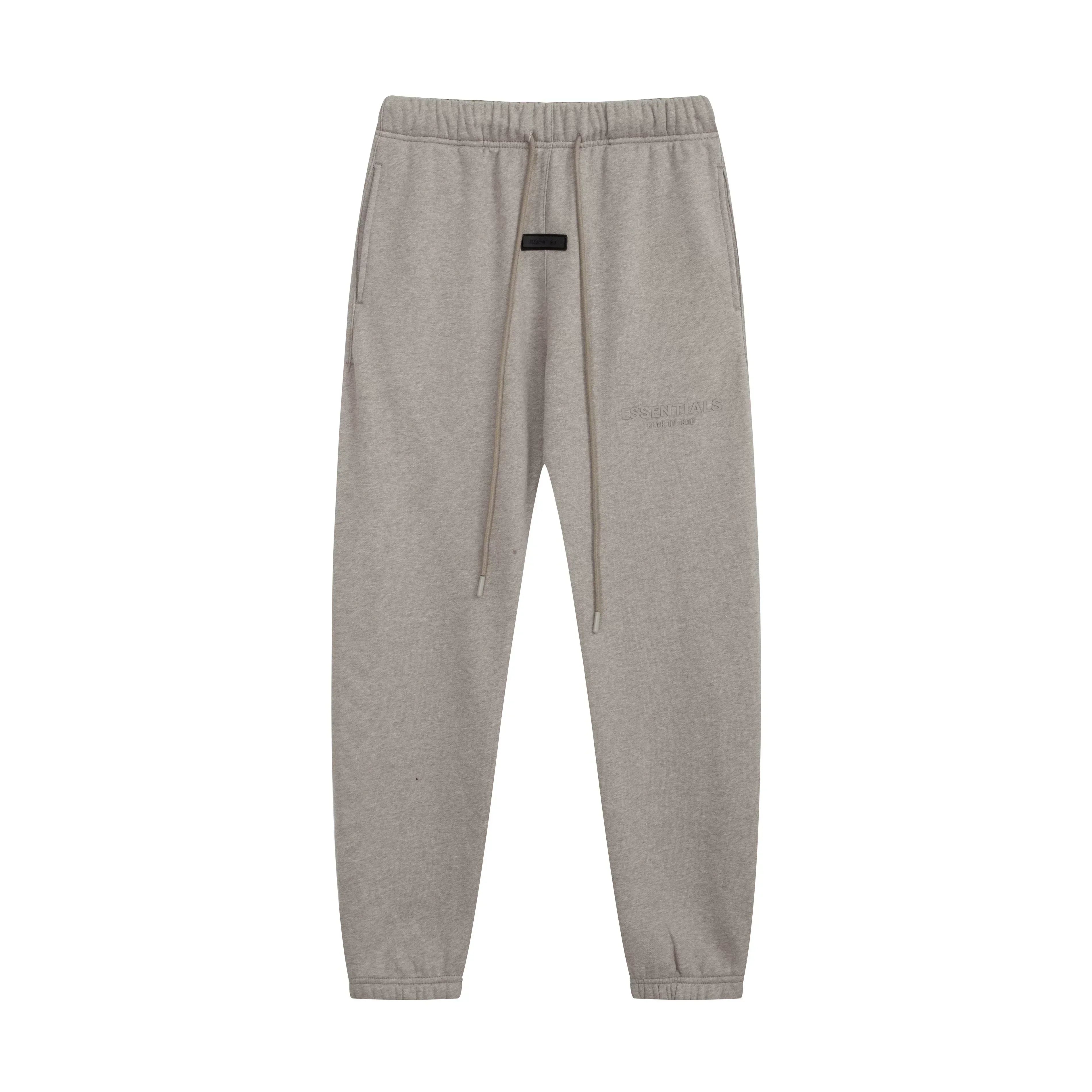 Fear of God Essentials Silicone Logo Hoodie & Sweatpants Set Oat Heather