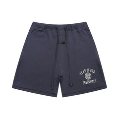 Fear of God Essentials Badge Print Athletic Shorts – Dark Navy