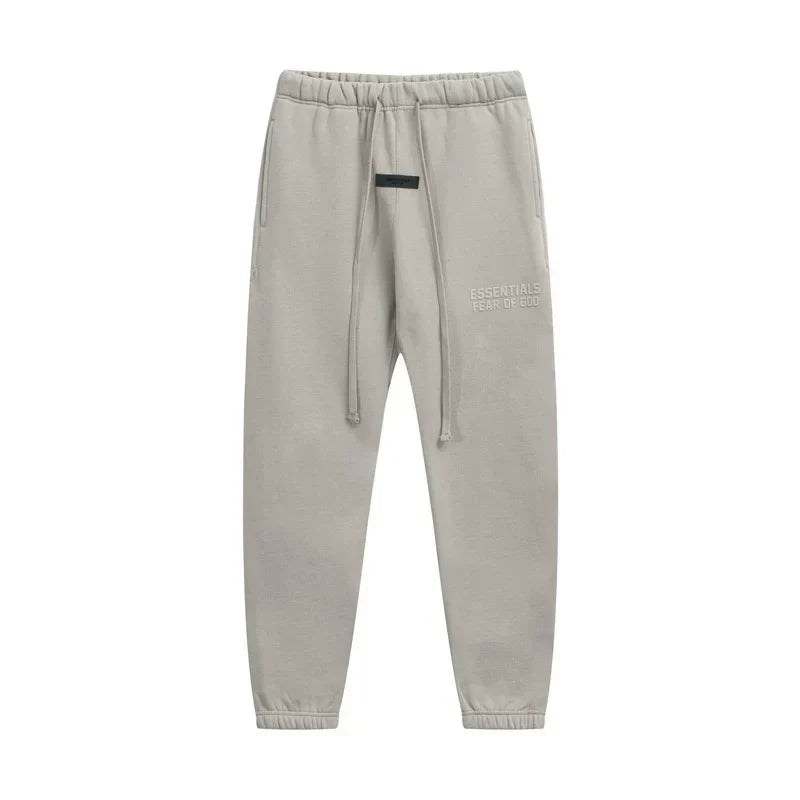 Fear of God Essentials Double Line Hoodie & Sweatpants Set Silver Grey