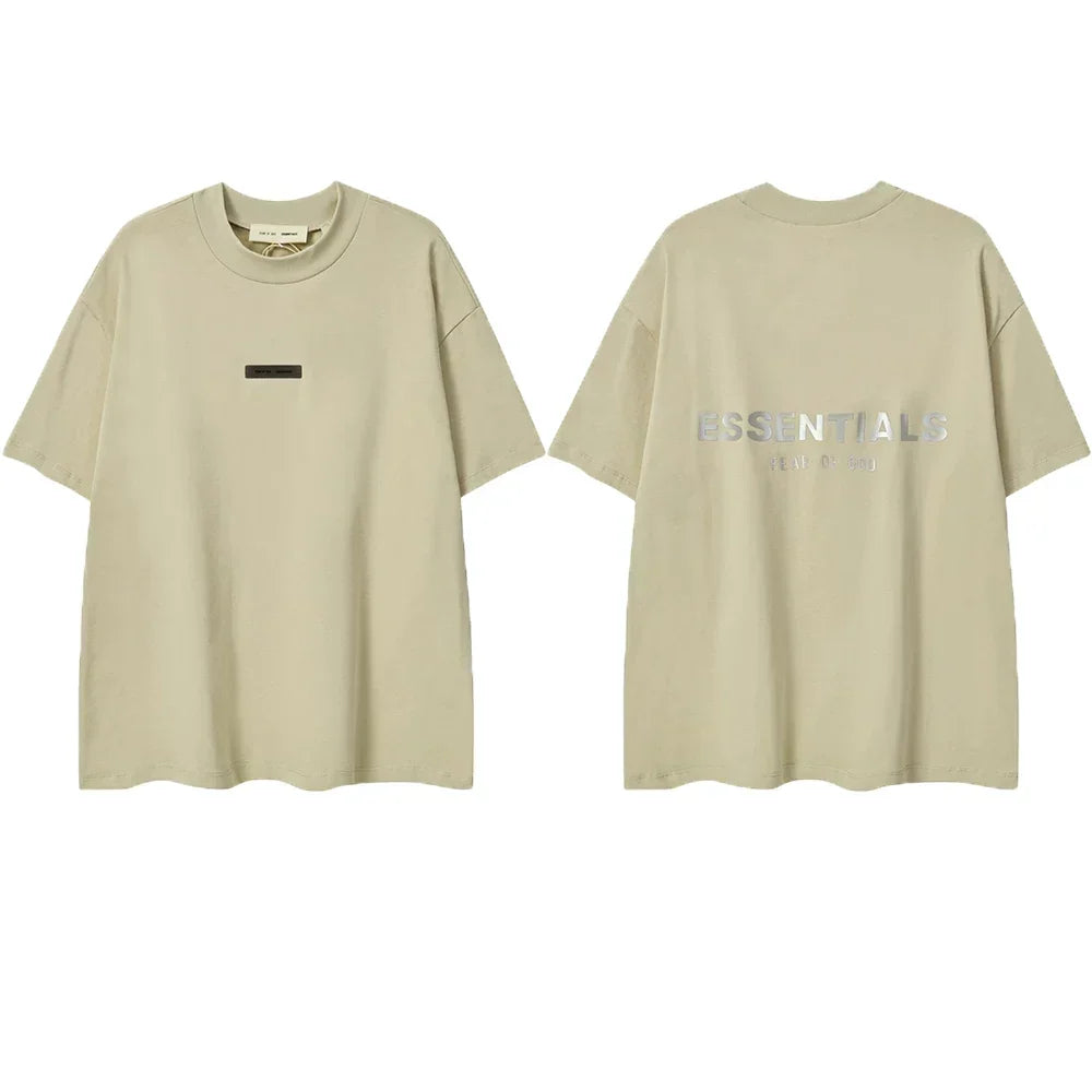 ESSENTIALS Fear of God Back Print Tee – Light Camel